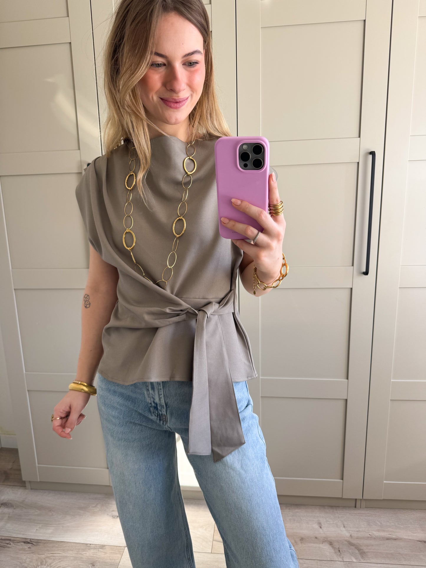 Top | Britt | Taupe