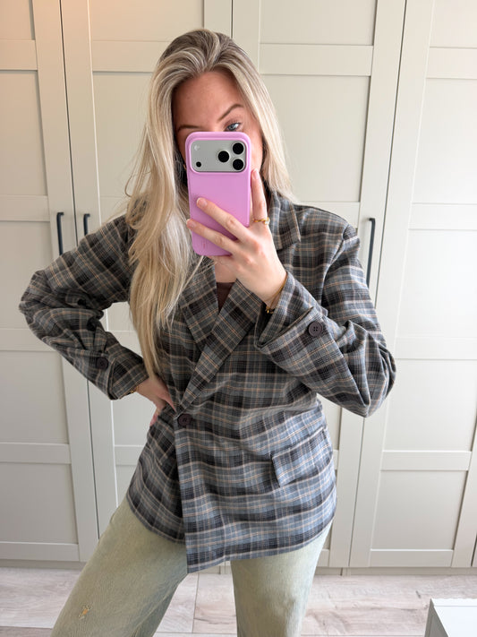 Blazer | Chloé | Grijs ruit