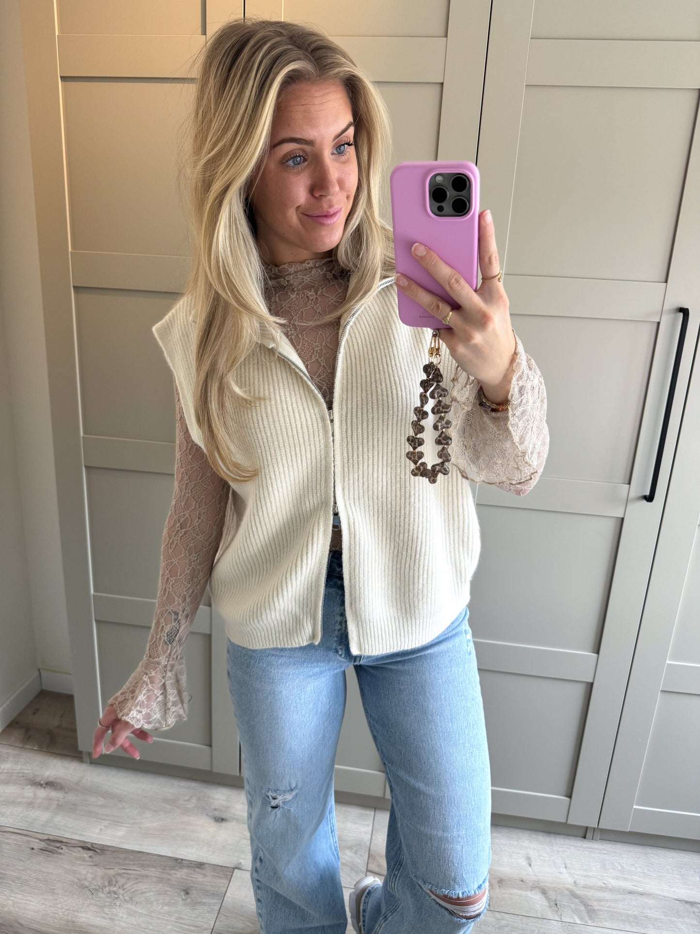 Zipper spencer | Jula | Creme