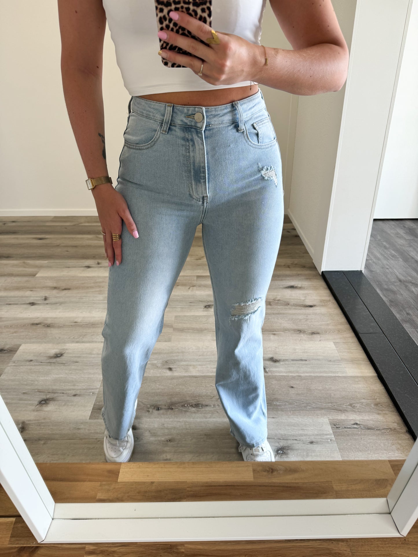 Wide leg jeans | Macy | Blauw denim