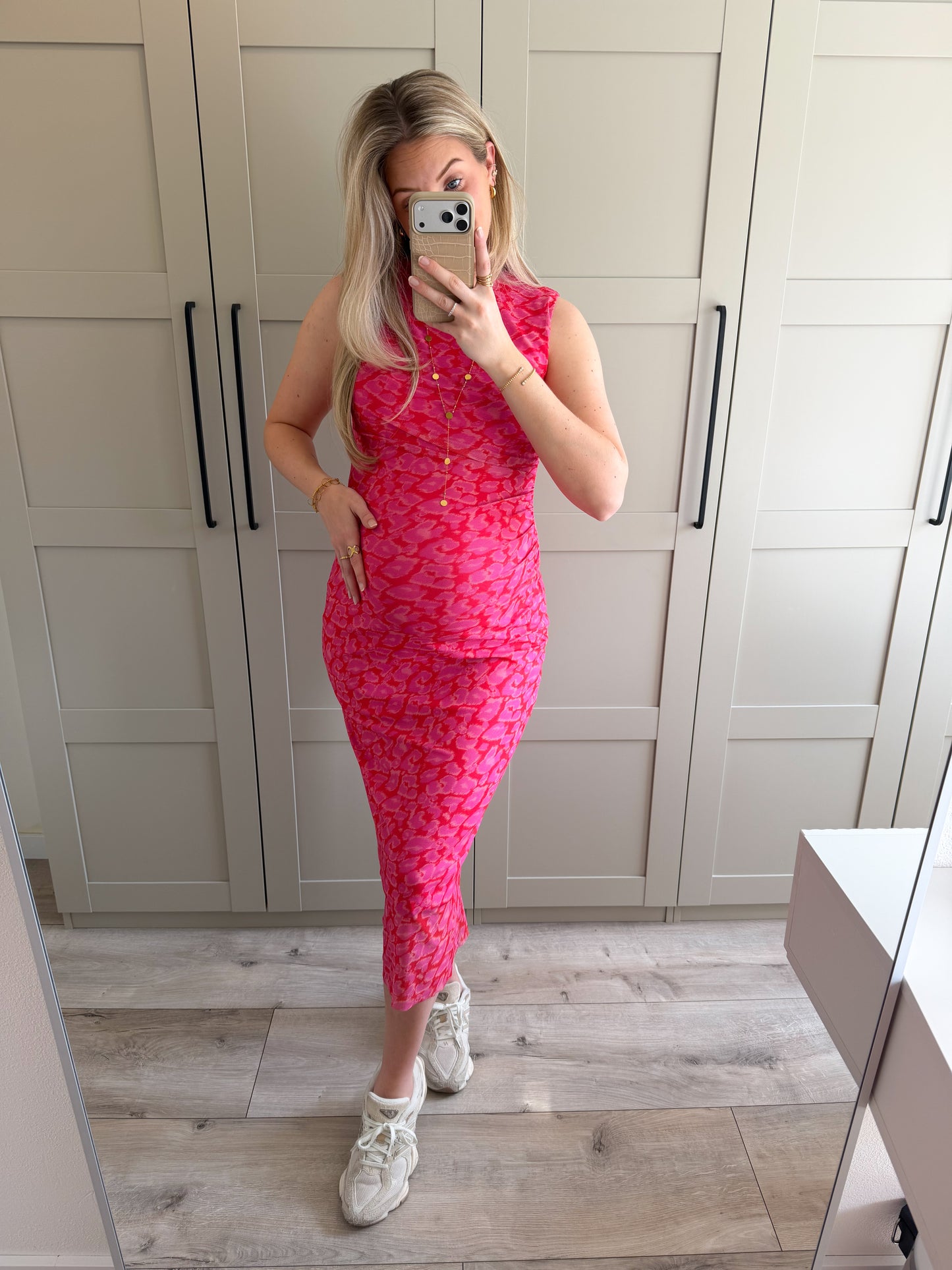 Jurk | Cato | Roze Leopard print