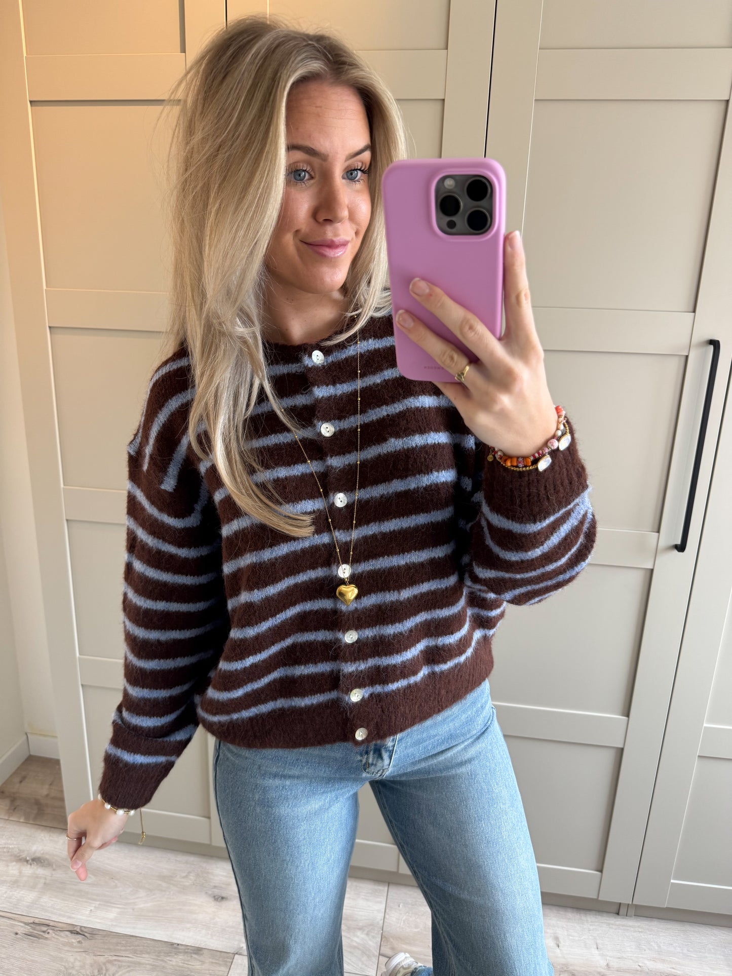 Vest | Noa | Blauw bruin