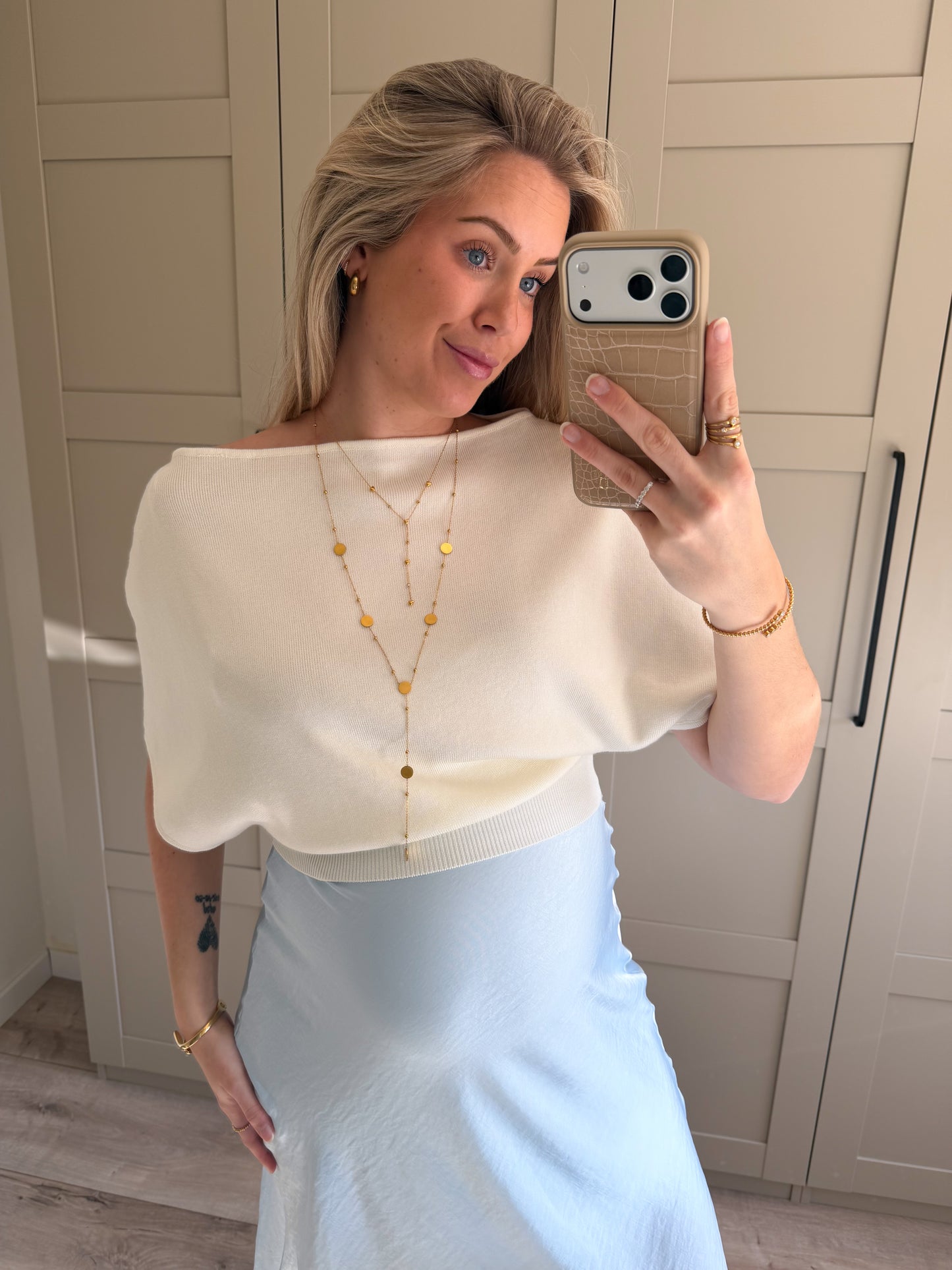 Top | Leanne | Ecru