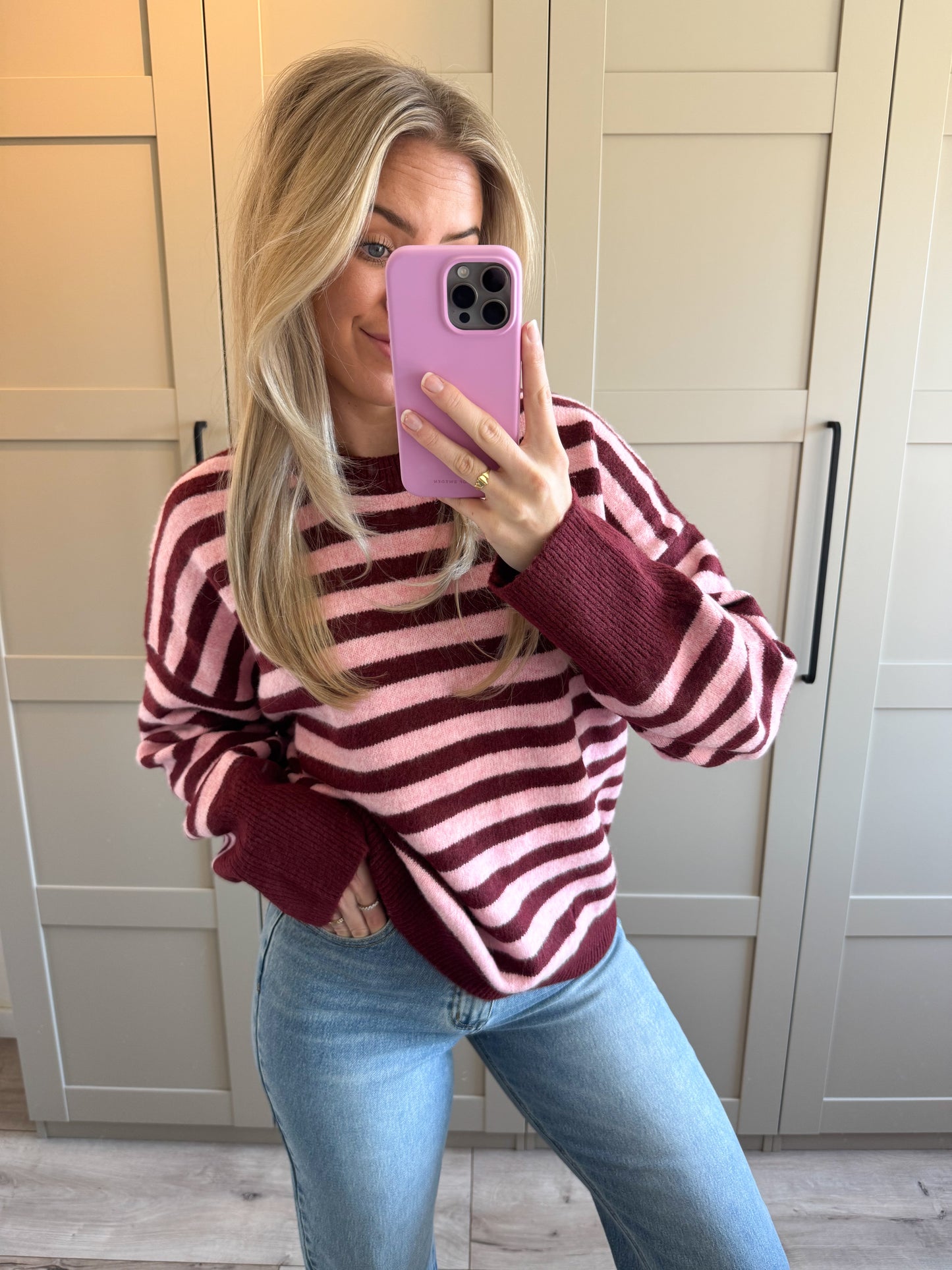 Oversized trui | Micy | Bordeaux roze