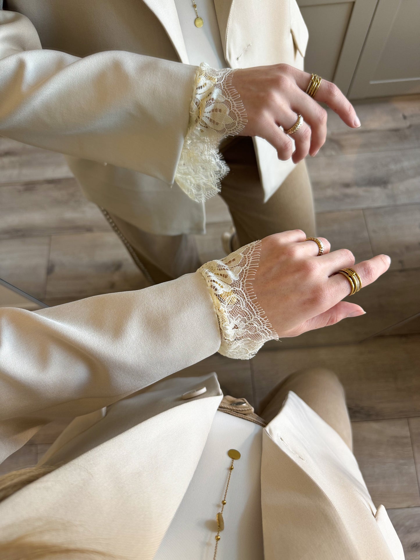 Blazer | Lace | Licht beige