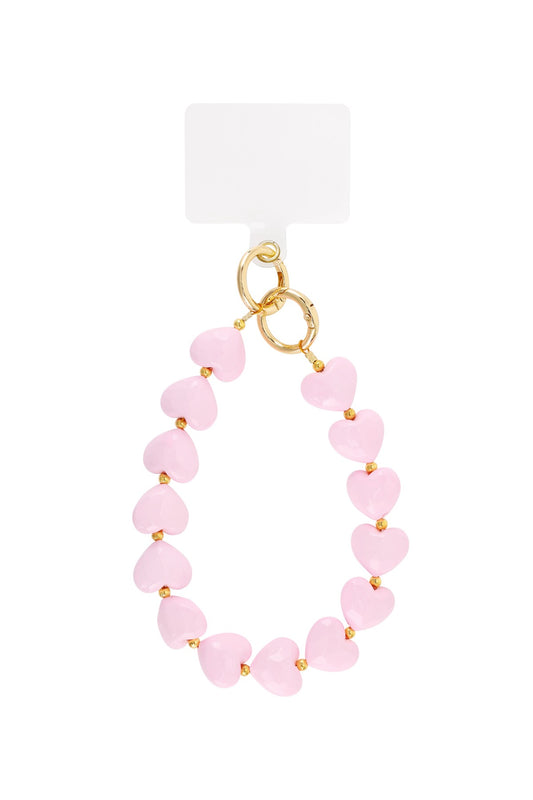 Telefoonkoord | Heart | Roze