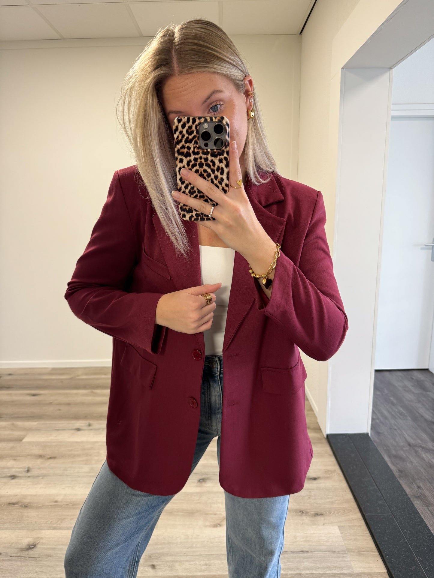 Blazer | Novi | Burgundy (overslag rug)