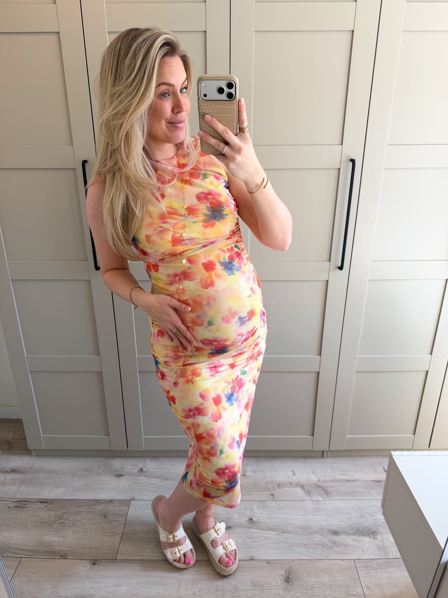 Jurk | Cato | Geel multi