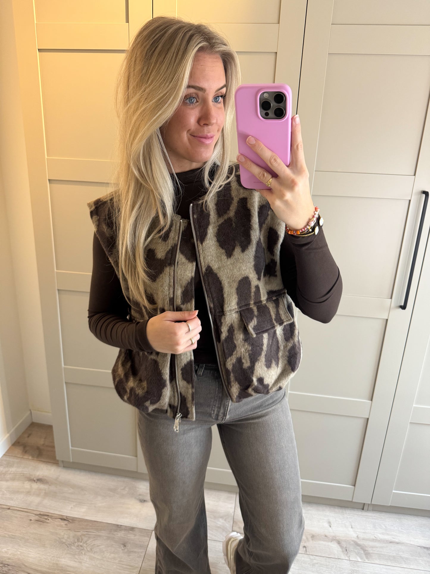 Zipper Gilet | Mica | Leo