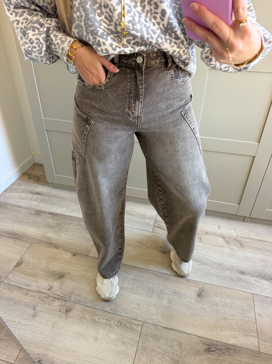 Balloon jeans | Dante | Bruin denim