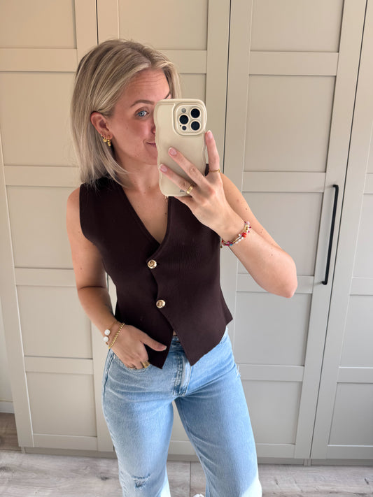 Gilet | Tracie | Bruin