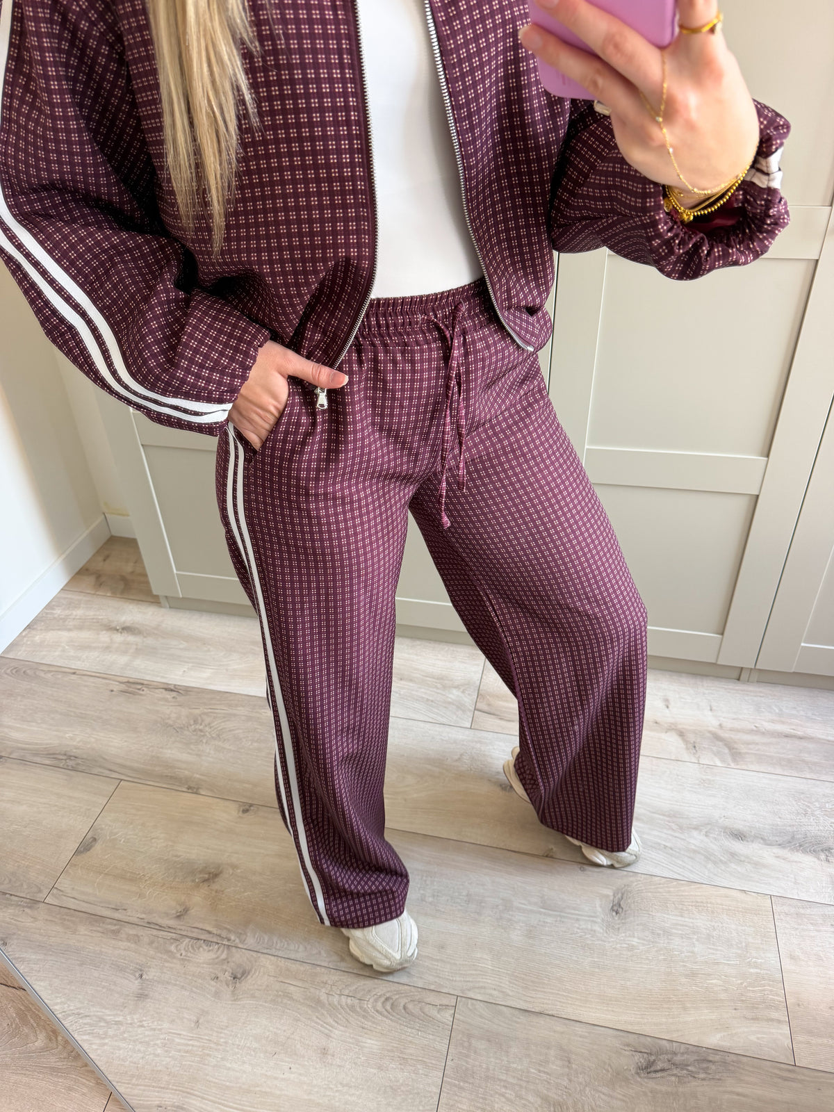 Wide leg broek | Michelle | Bordeaux