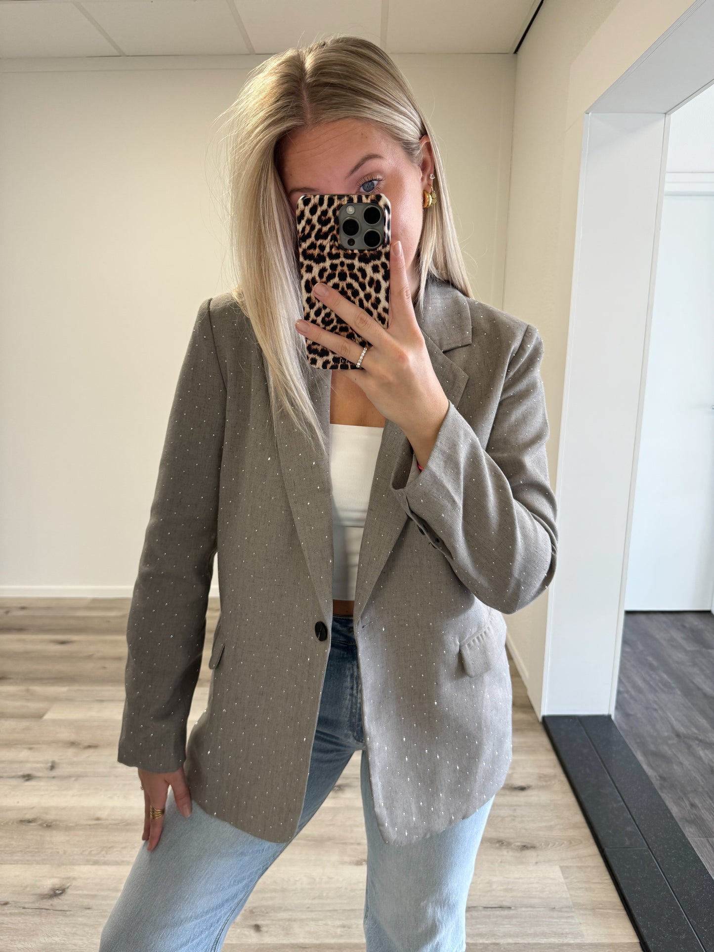 Blazer | Suze | Taupe/grijs