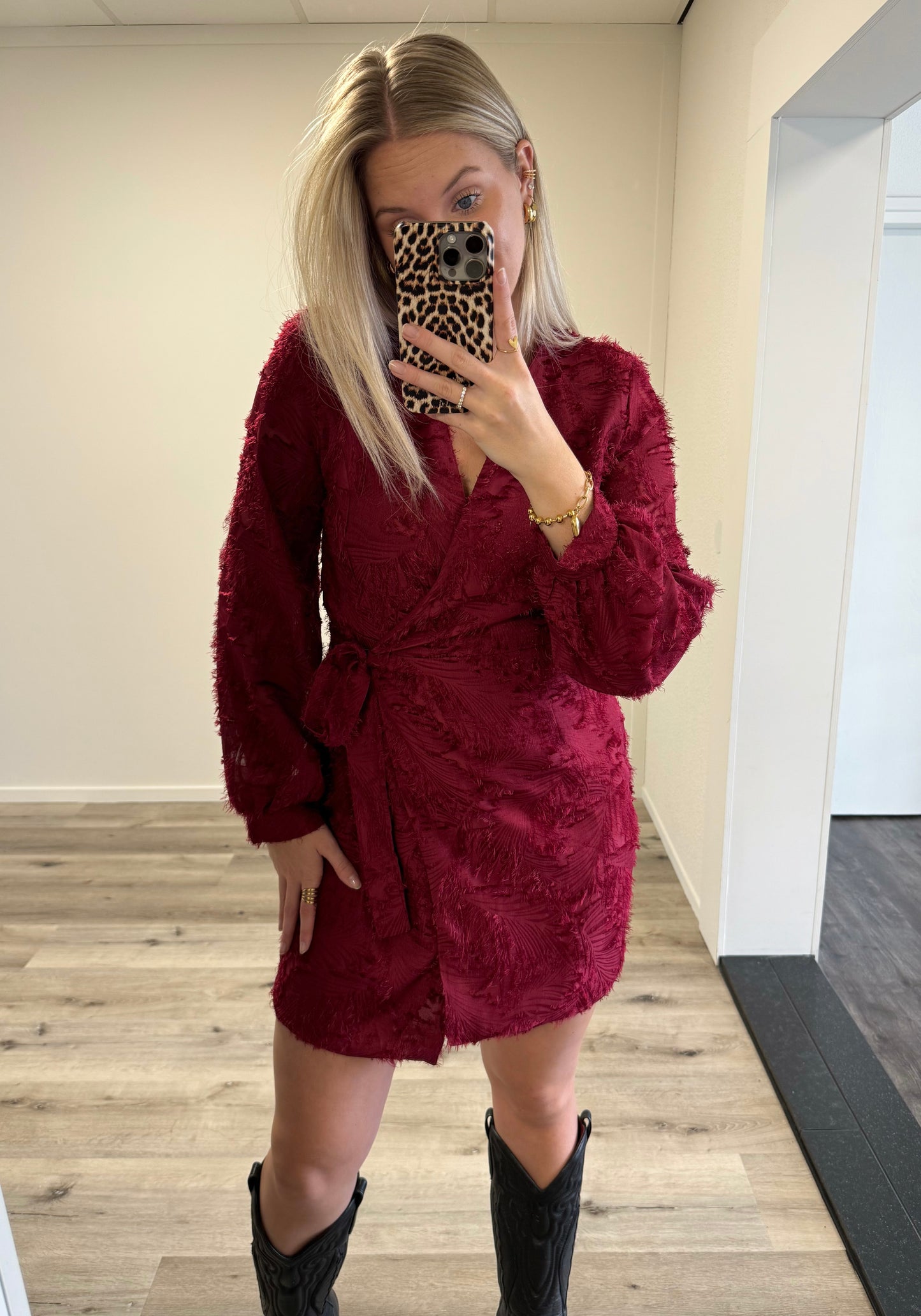 Jurk | Lia | Burgundy