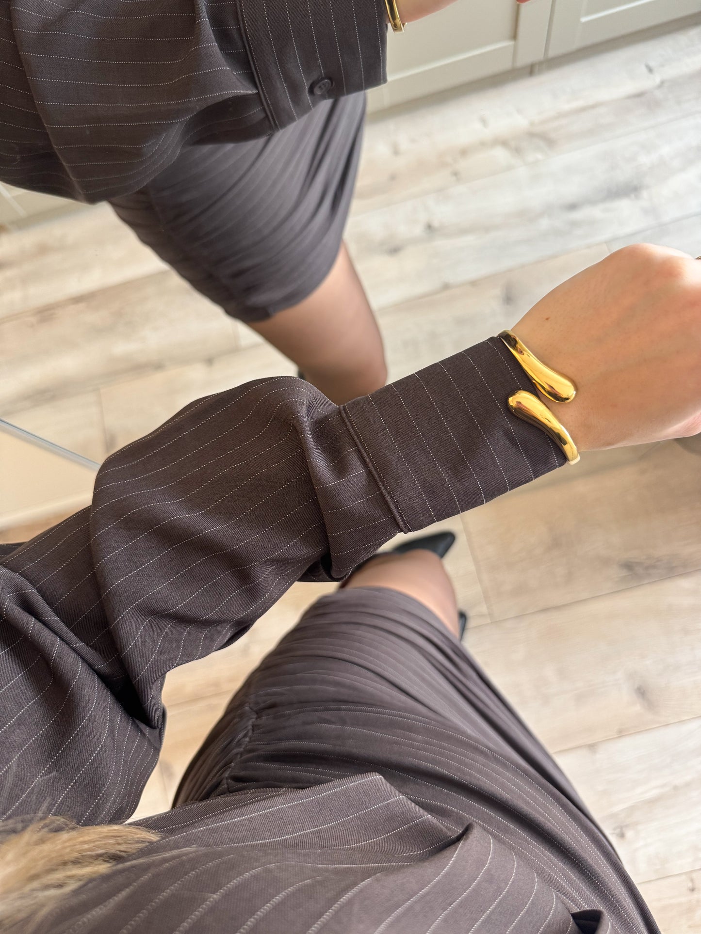 Jurk | Xena | Bruin wit streep