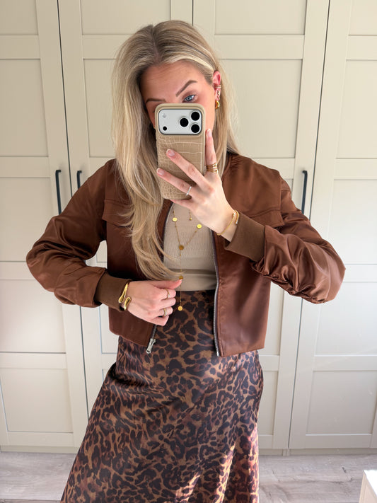 Jacket | Bieke | Bruin