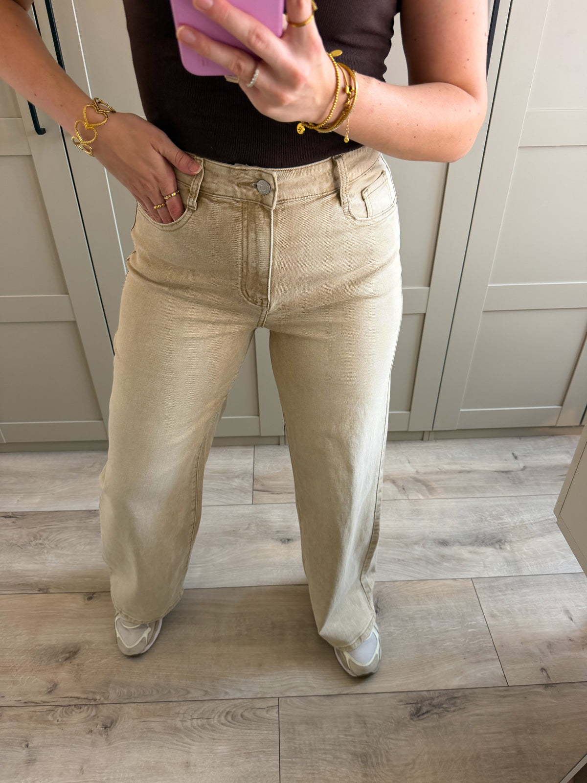 Wide leg jeans | Maya | Denim beige