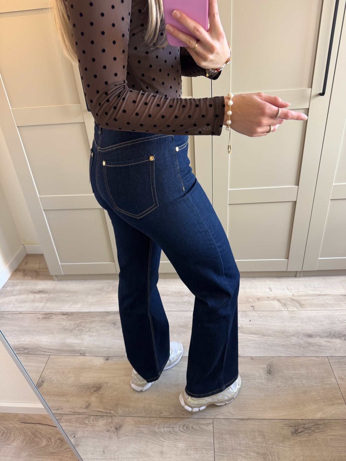 Wide leg jeans | Puck | Dark denim