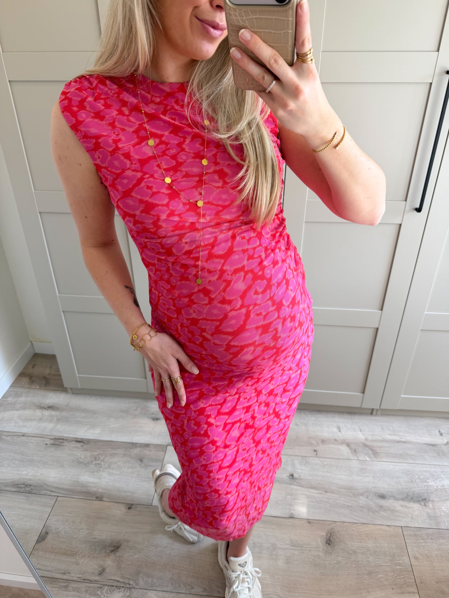 Jurk | Cato | Roze Leopard print