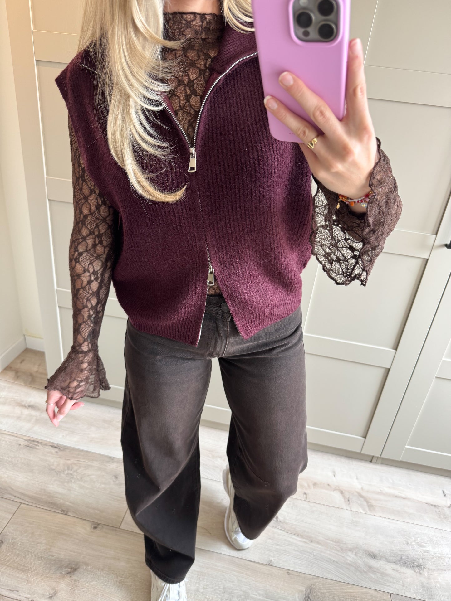 Zipper spencer | Jula | Bordeaux