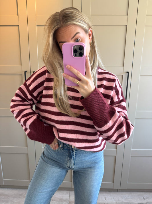 Oversized trui | Micy | Bordeaux roze