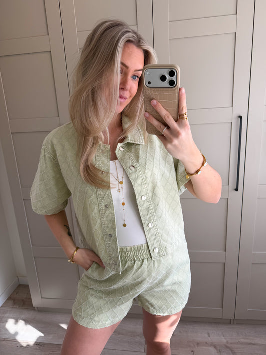 Set | Iva | Denim lichtgroen