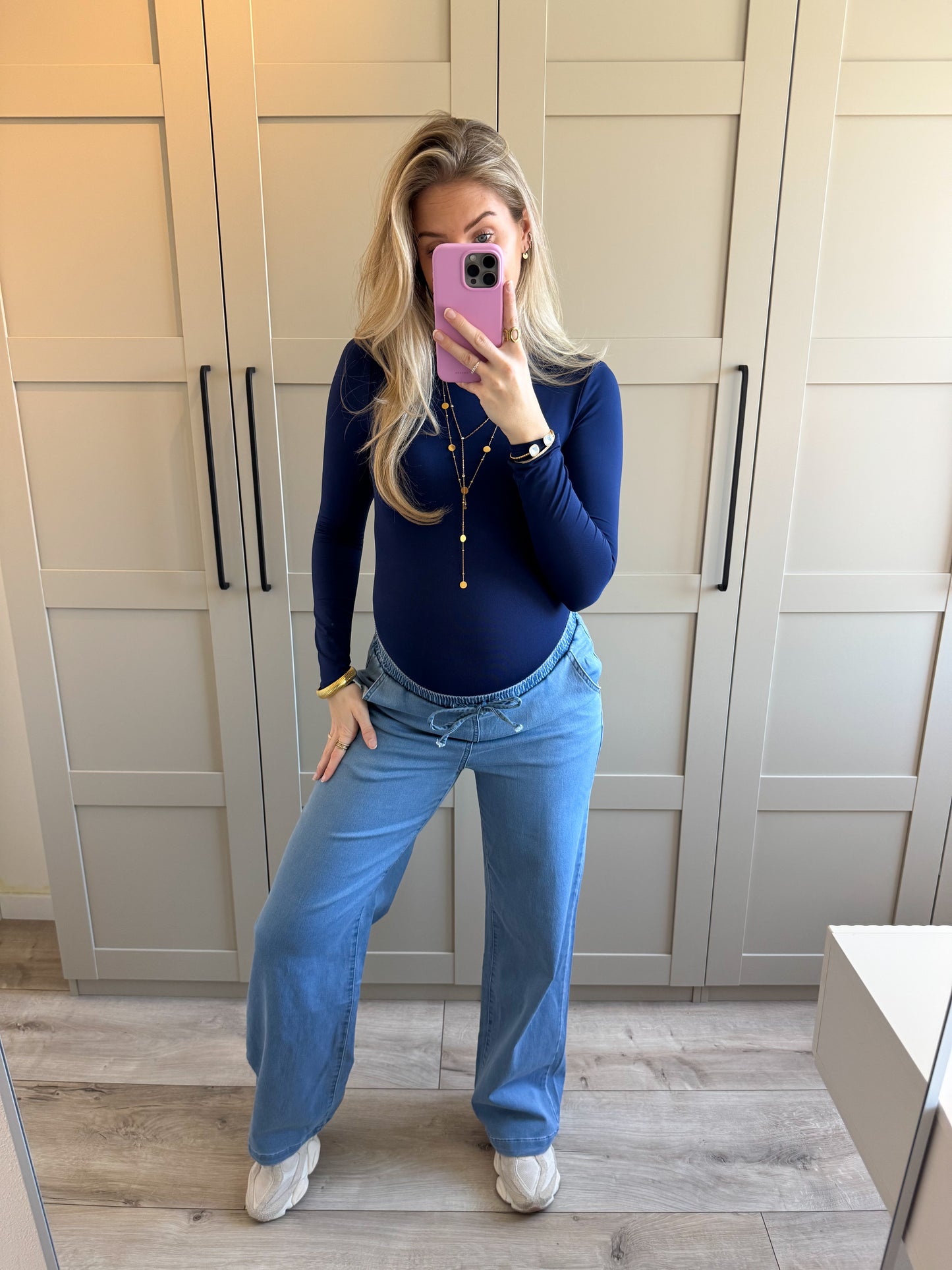 Wide leg stretch broek | Jolien | Denim