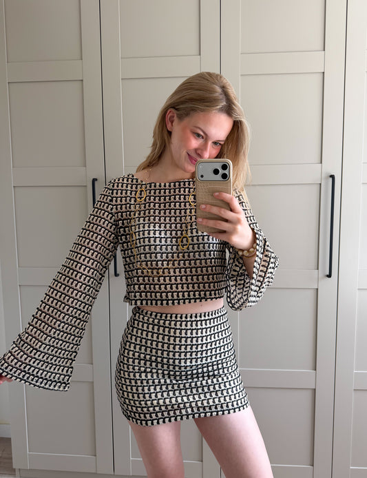 Rok | Fenne | Zwart beige