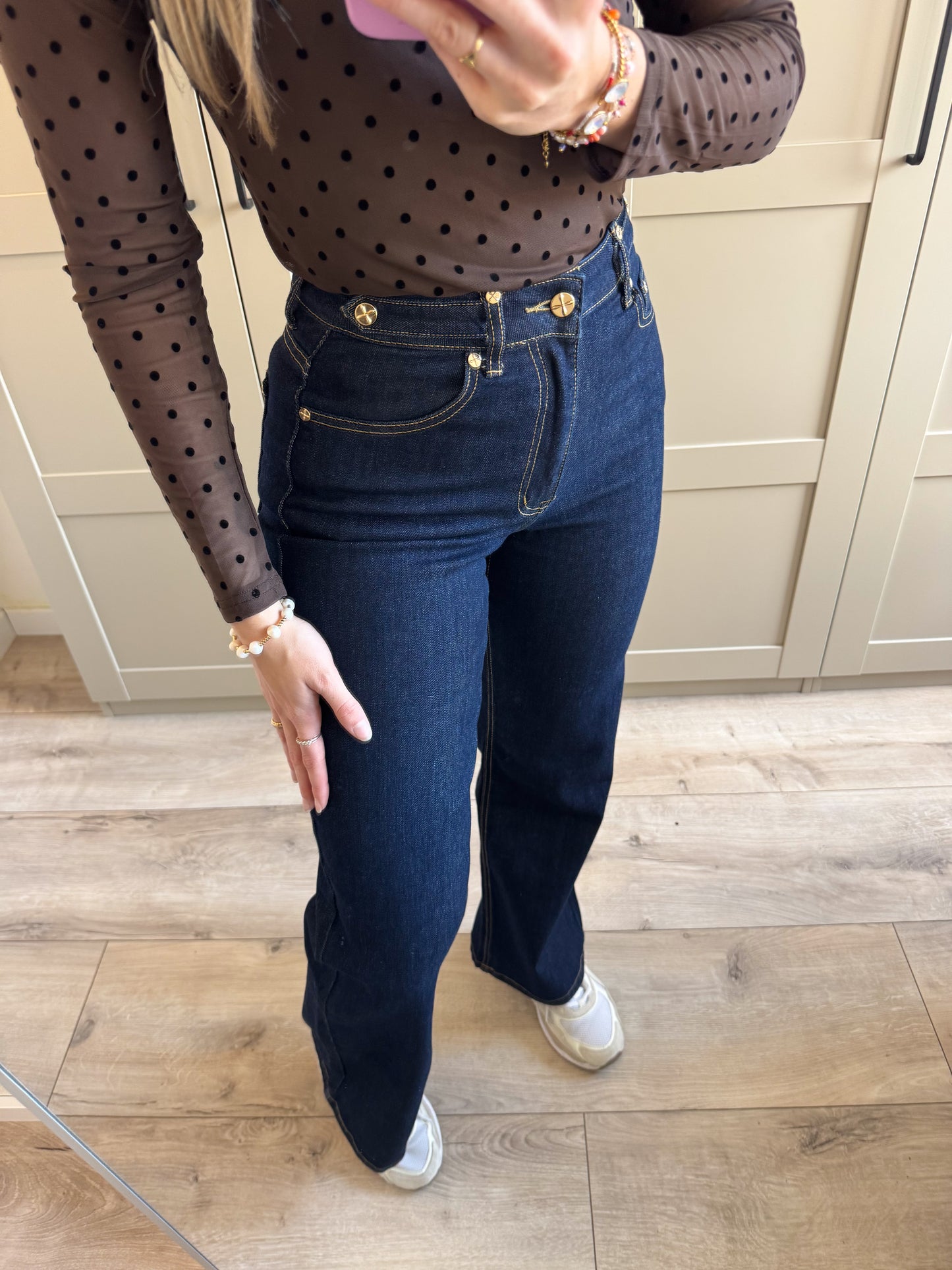 Wide leg jeans | Puck | Dark denim