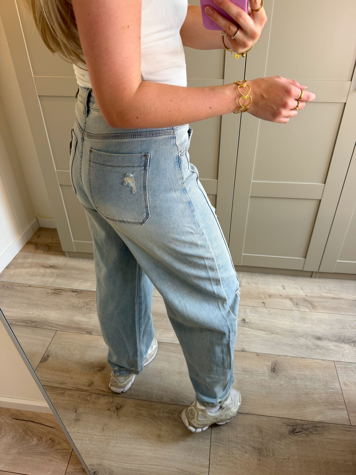 Balloon jeans | Lara | Licht denim