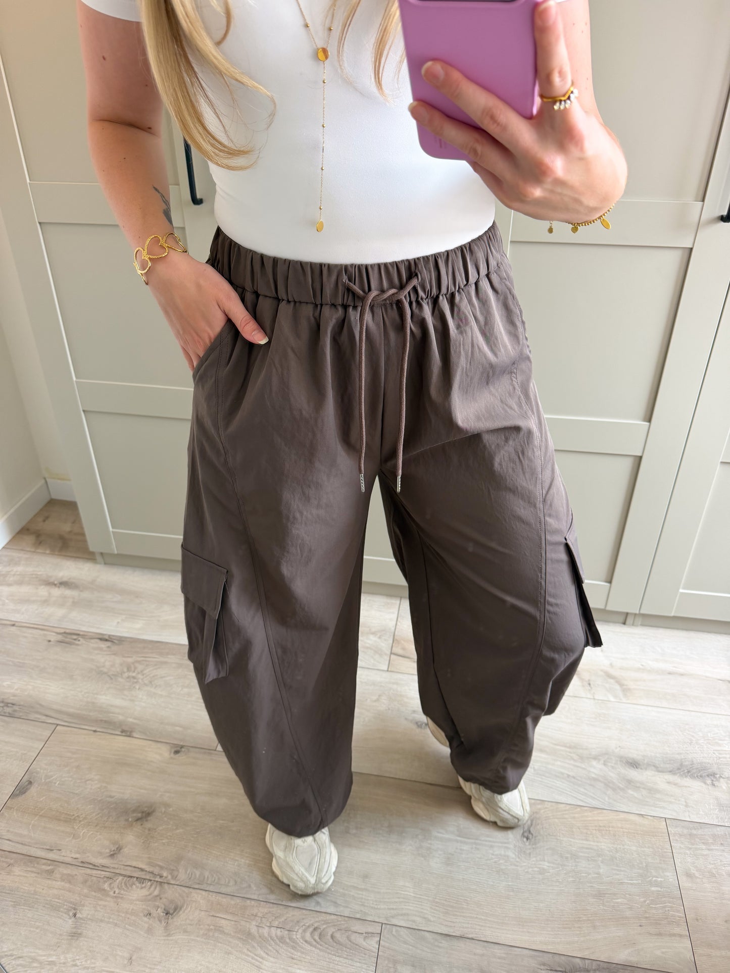 Cargo broek | Kyna | Taupe bruin