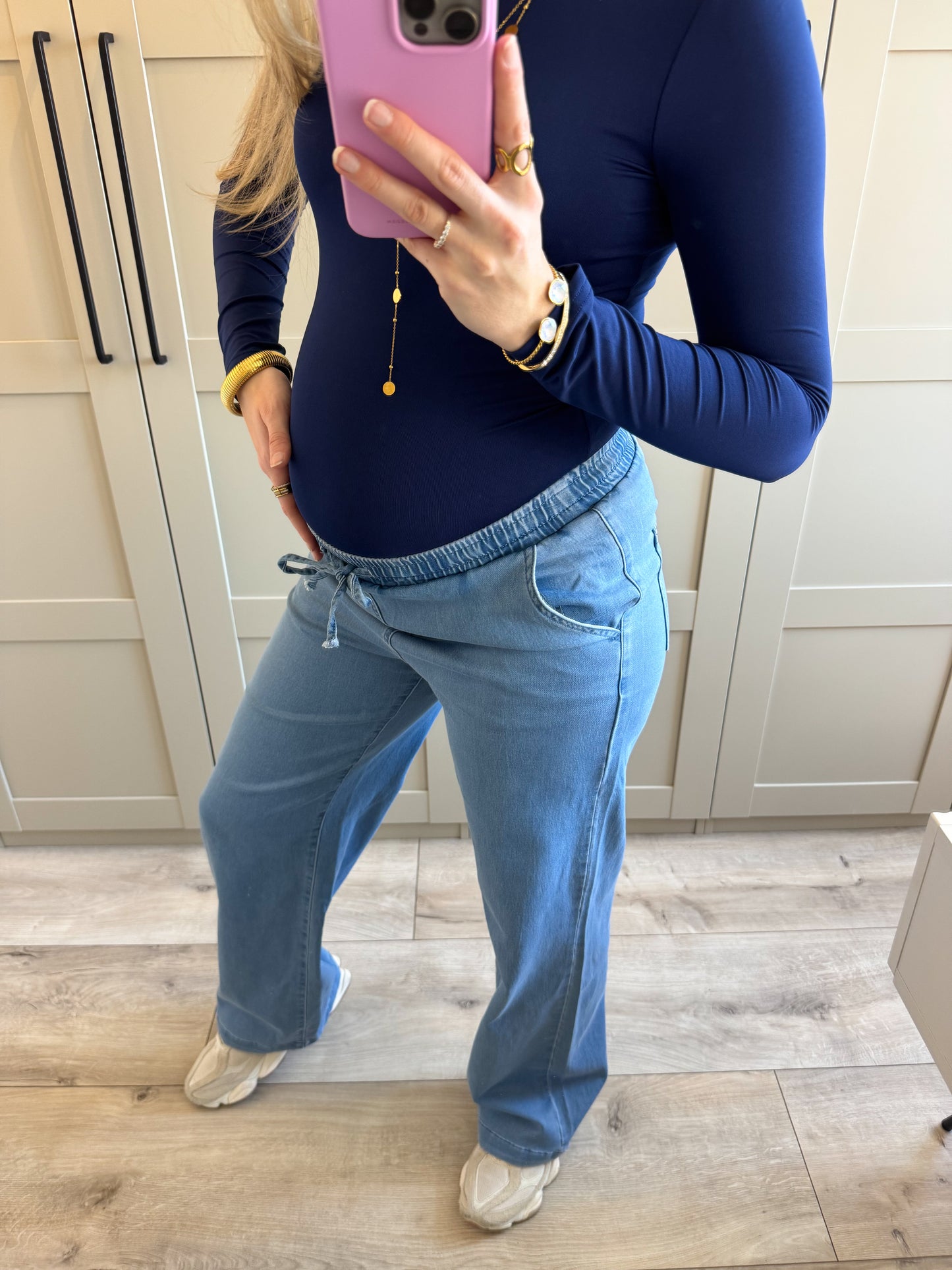 Wide leg stretch broek | Jolien | Denim