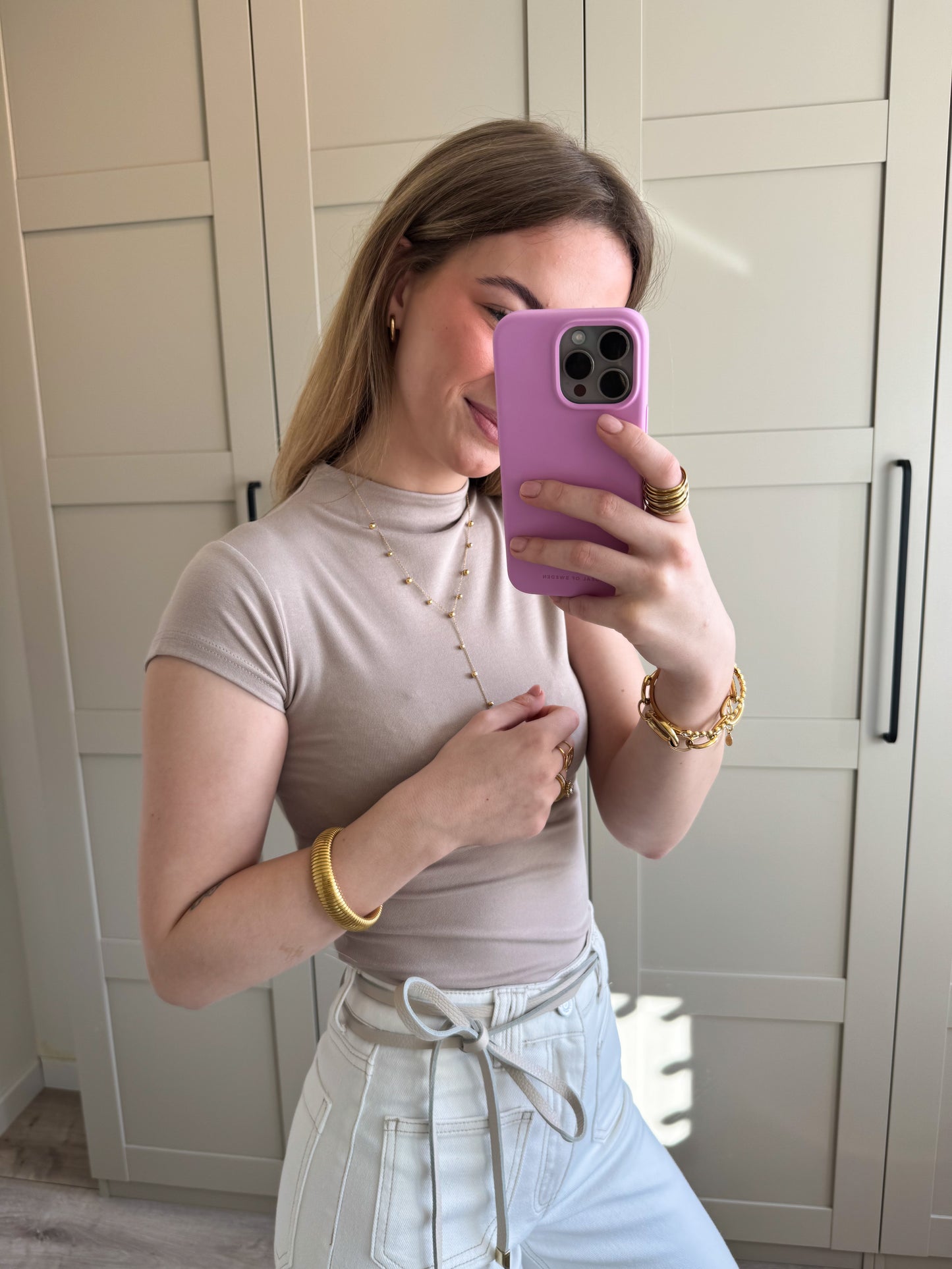 Top | Basic stretch | Taupe