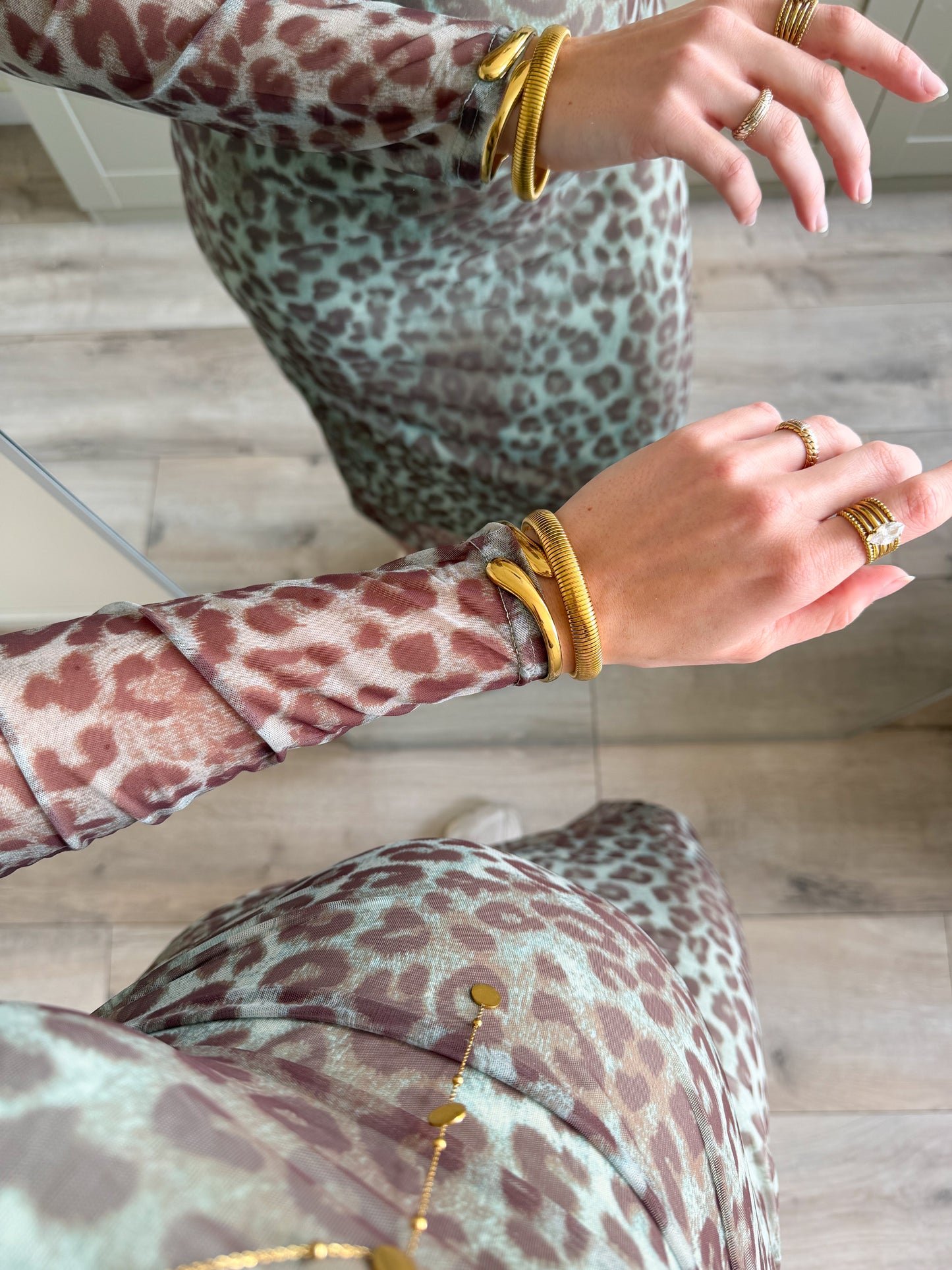 Jurk | Josy | Leo groen