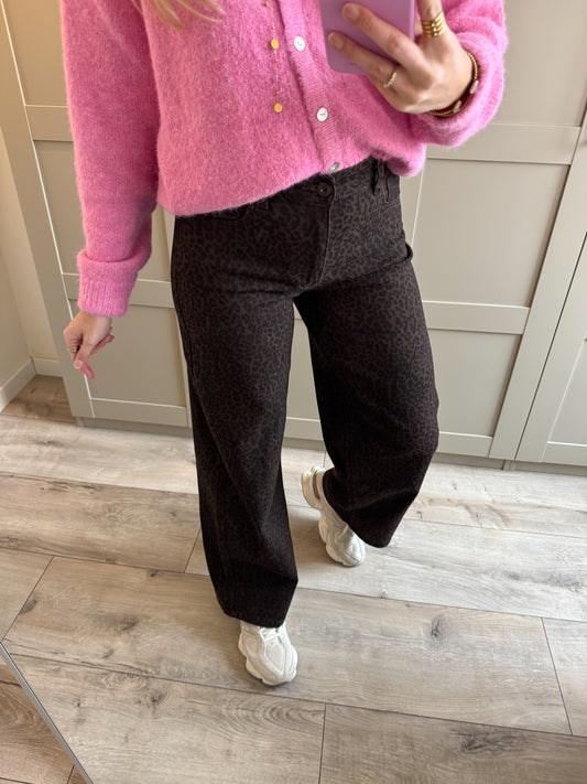 Baggy balloon jeans | Leopard | Bruin denim