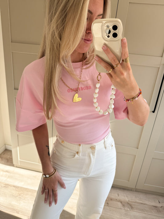 T-shirt | Redefined | Roze