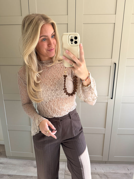 Mesh top | Ella | Beige