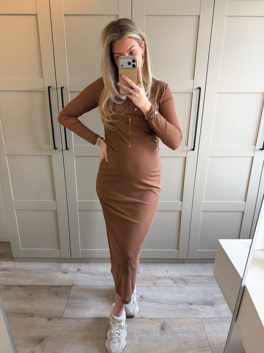 Jurk | Josy | Bruin uni