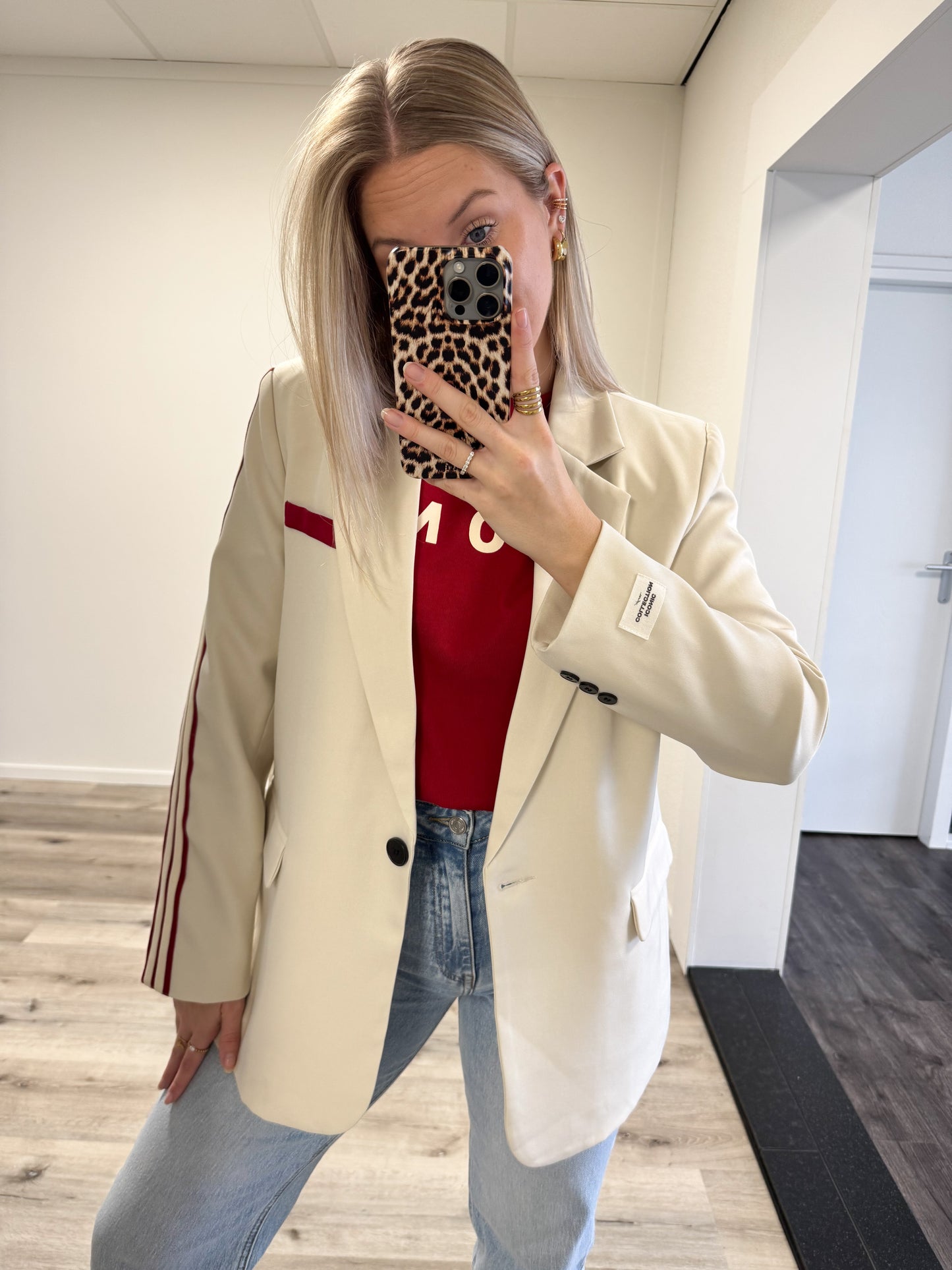 Blazer | Lena | Beige rood