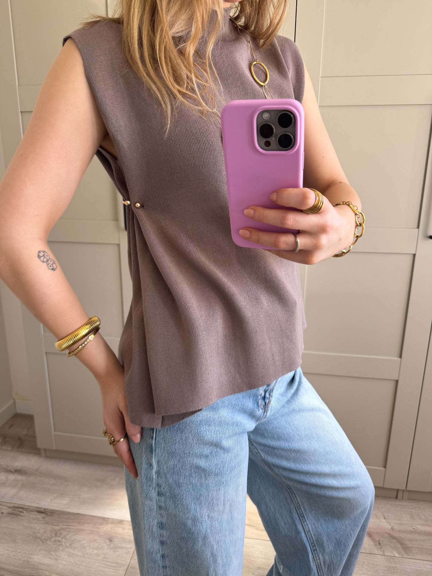 Top | Gina | Taupe