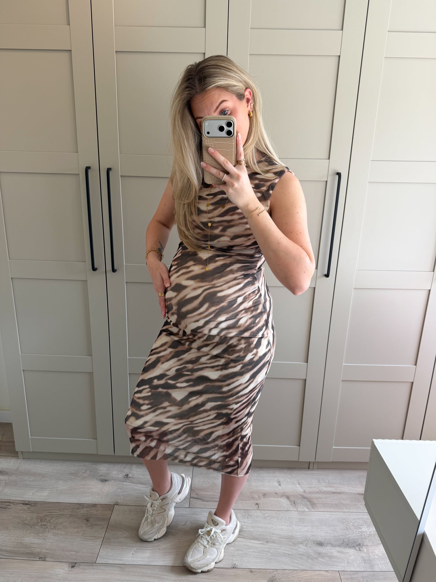 Jurk | Cato | Bruin Tijgerprint