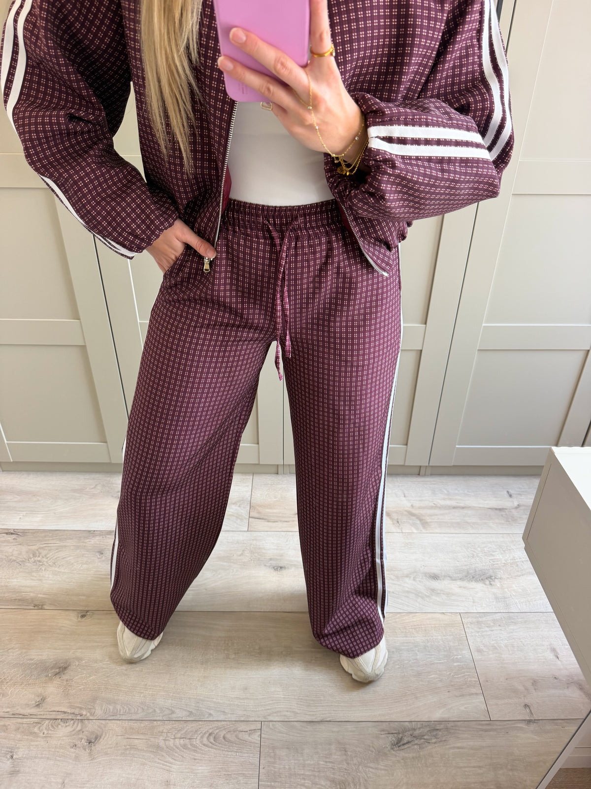 Wide leg broek | Michelle | Bordeaux