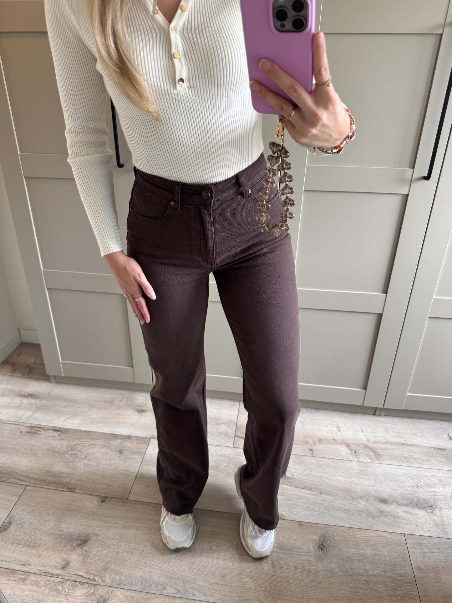 Wide leg jeans Tall | Rosa | Bruin denim