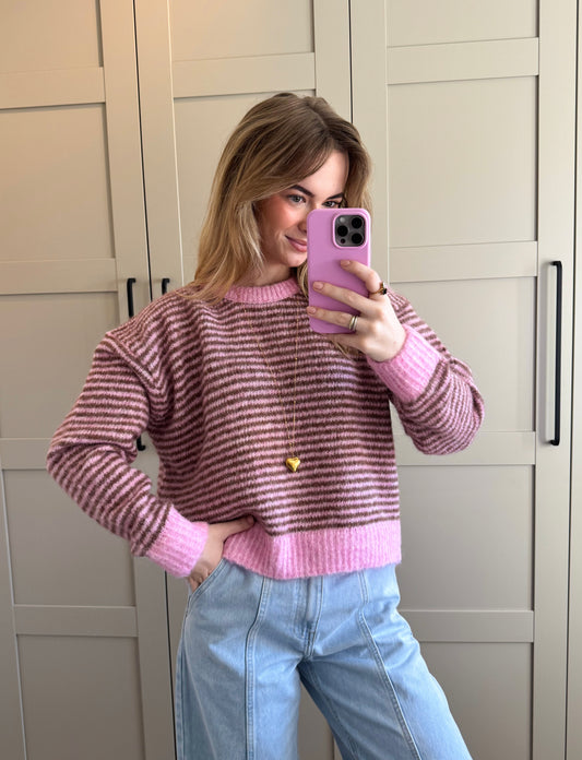 Trui | Suus | Roze bruin