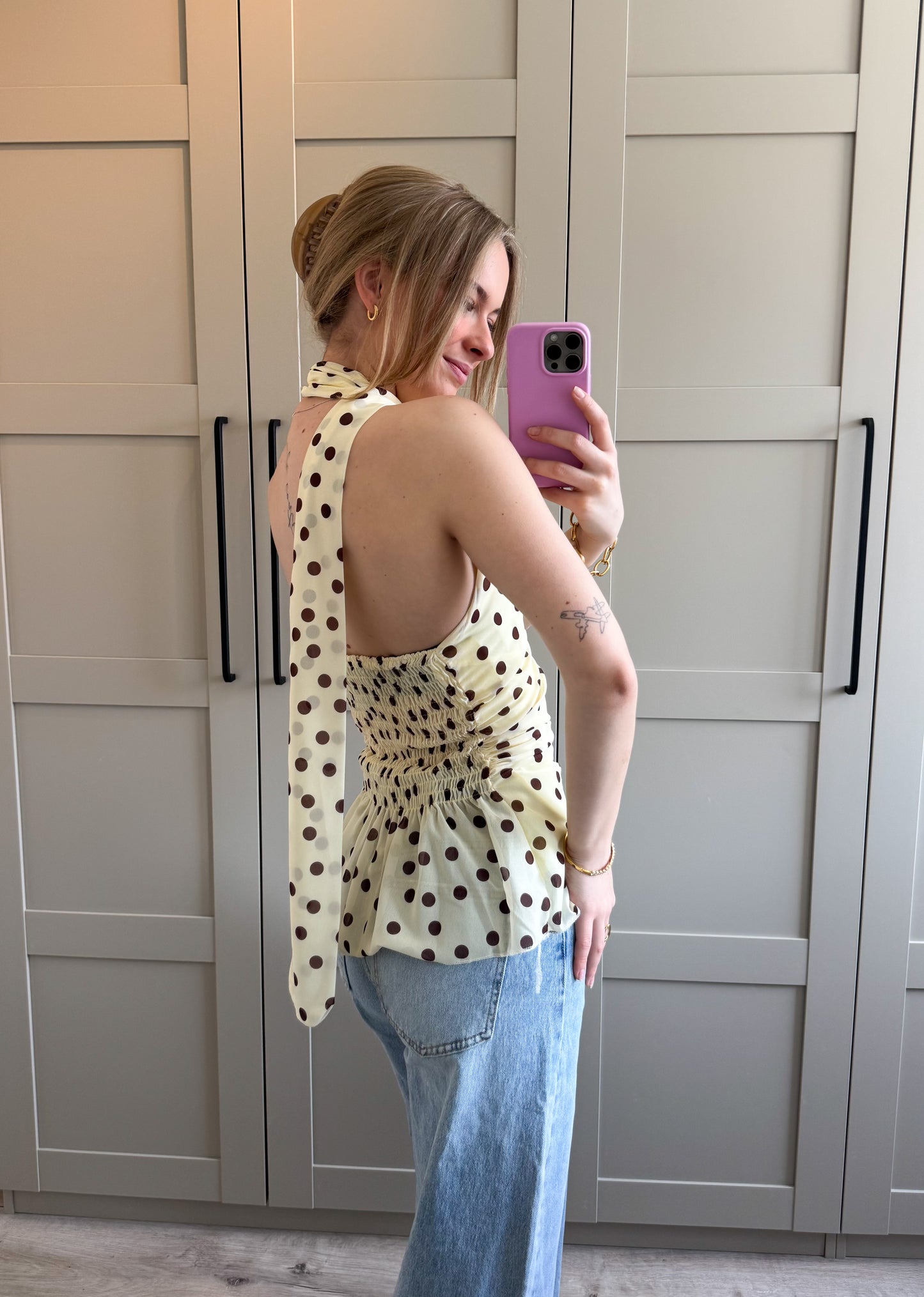 Top | Ami | Dots geel bruin