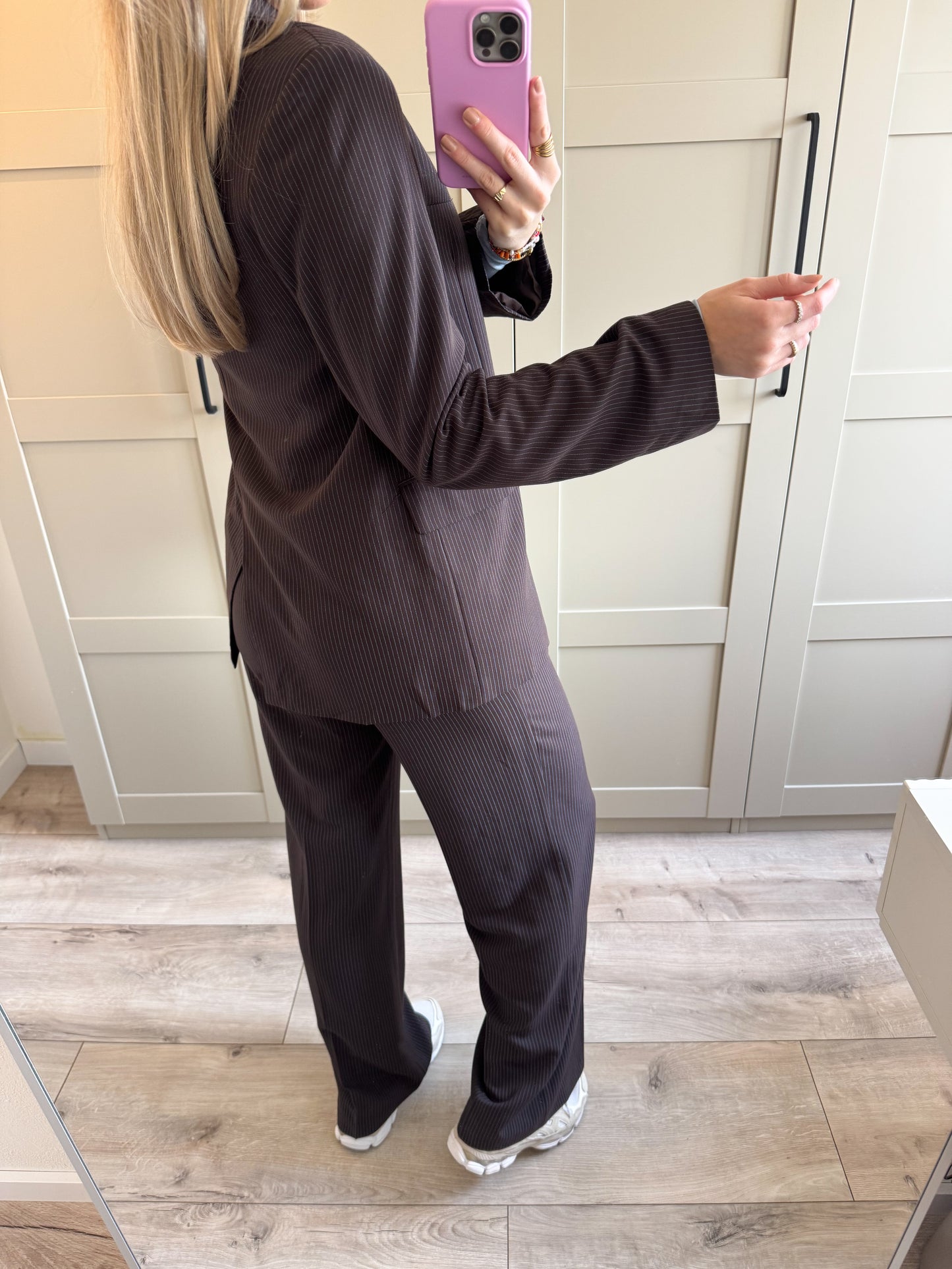 Blazer | Lianne | Bruin blauw streep