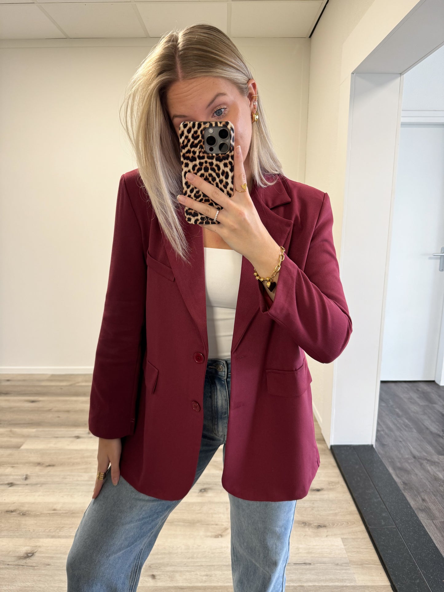 Blazer | Novi | Burgundy (overslag rug)