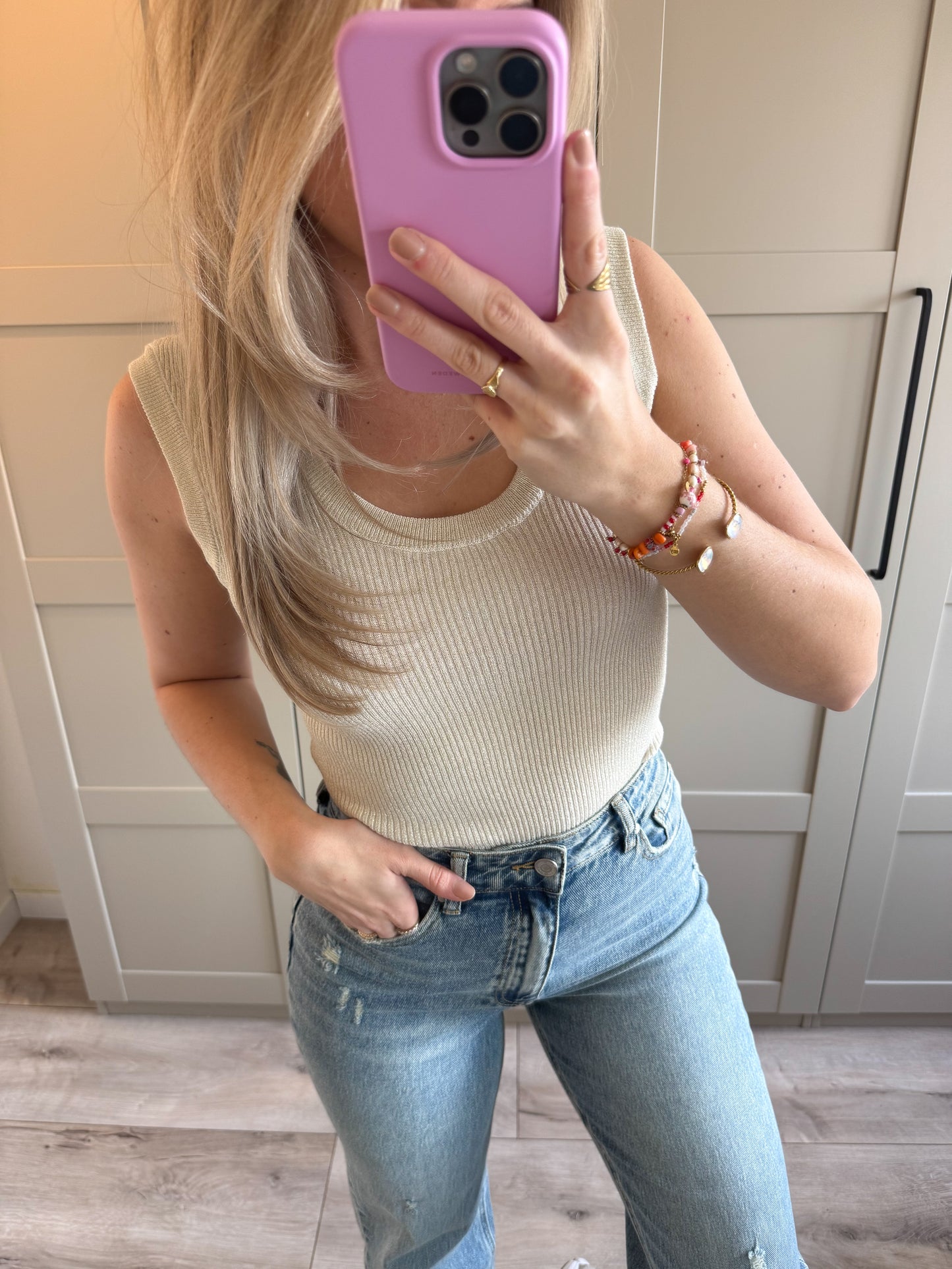 Top | Evy | Glitter goud