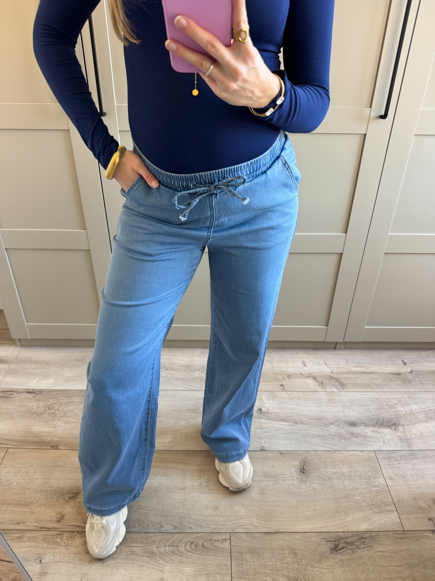 Wide leg stretch broek | Jolien | Denim