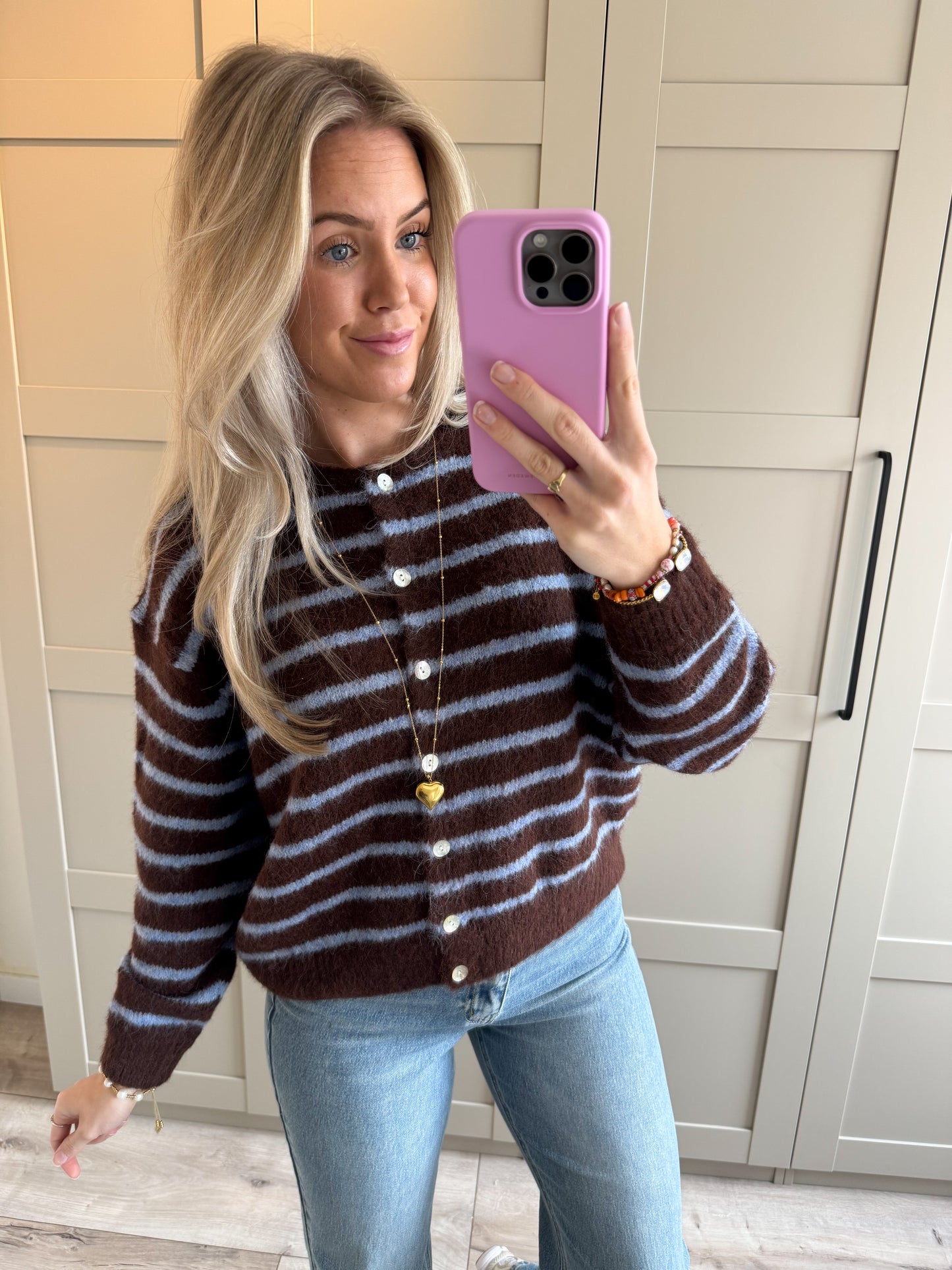 Vest | Noa | Blauw bruin